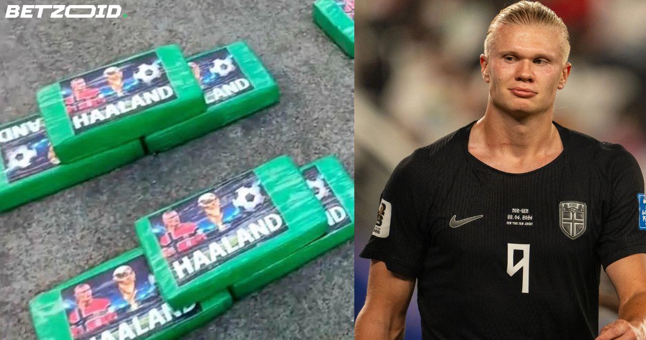 Erling Haaland's Face Used as Cartel Branding in 469kg Ecuador Cocaine Bust.