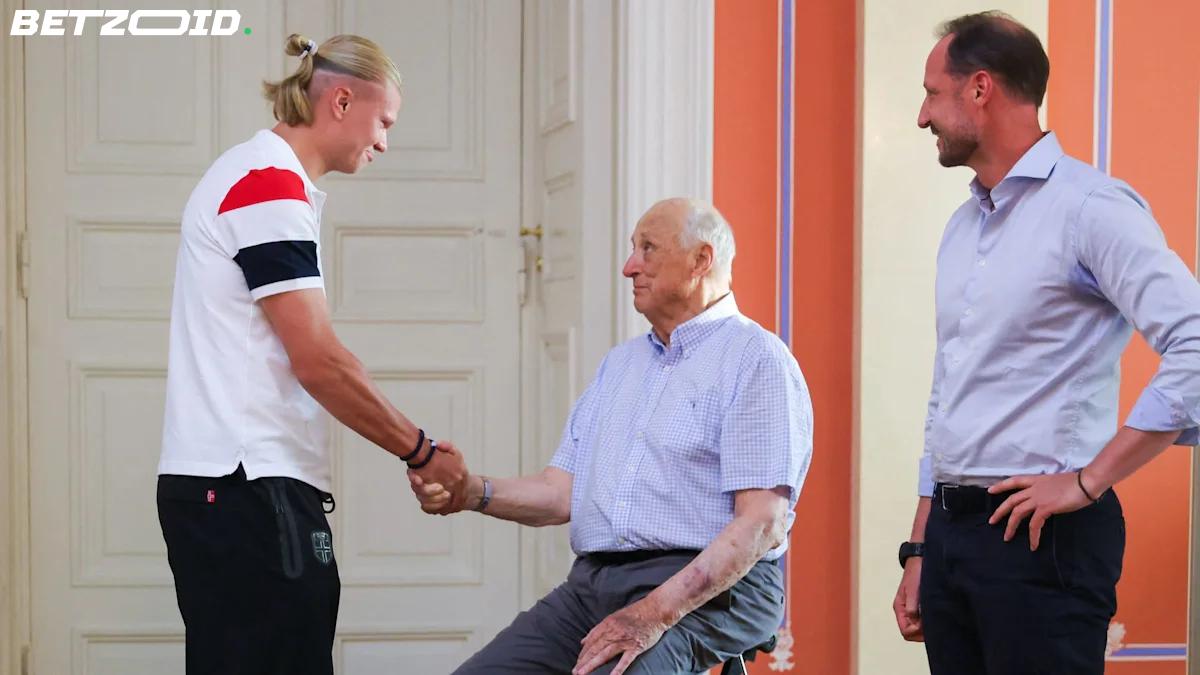 Haaland's Farewell to King Harald V: 'It Was an Honor to Meet You'.