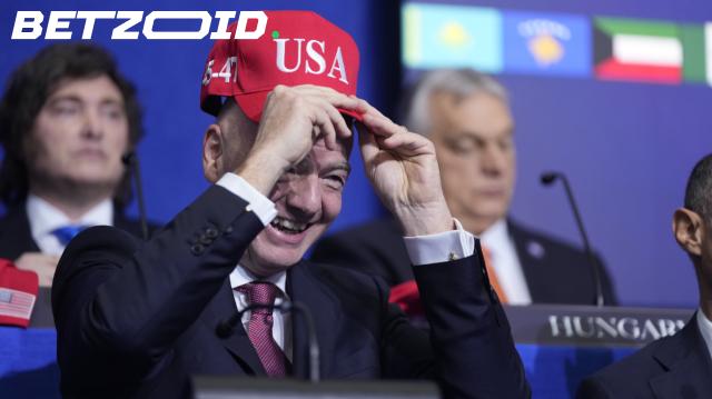 Infantino Sports Trump Hat While Pledging FIFA Millions for Gaza.