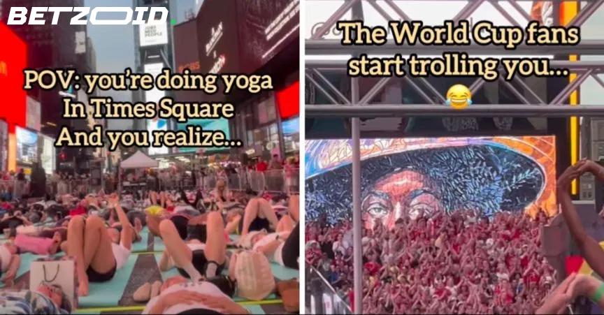 Norway Fans Out-Stretched the Yogis at Times Square and the Internet Loved It.