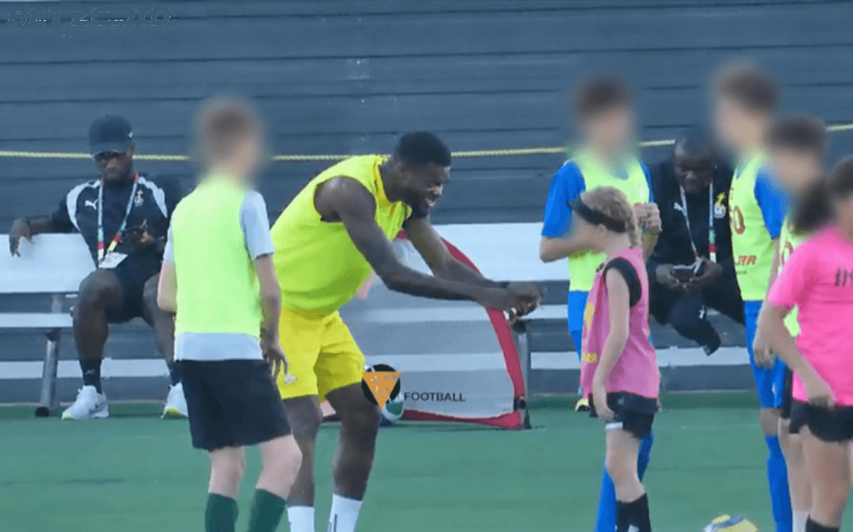 Partey Filmed With Children at Ghana's World Cup Base Days After Canada Visa Denial.